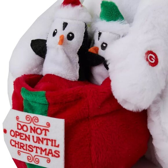 Christmas Polar Bear Dancing Penguins Animated Plush Musical Lights Up Let Snow - Picture 2 of 13